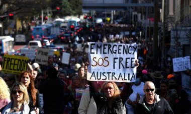 লকডাউন বিরোধী শত শত মানুষকে গ্রেপ্তার করেছে অস্ট্রেলিয়ার পুলিশ