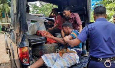 নোয়াখালীতে আসামি নেয়ার পথে গাড়ির সিলিন্ডার বিস্ফোরণে ৪ পুলিশ আহত