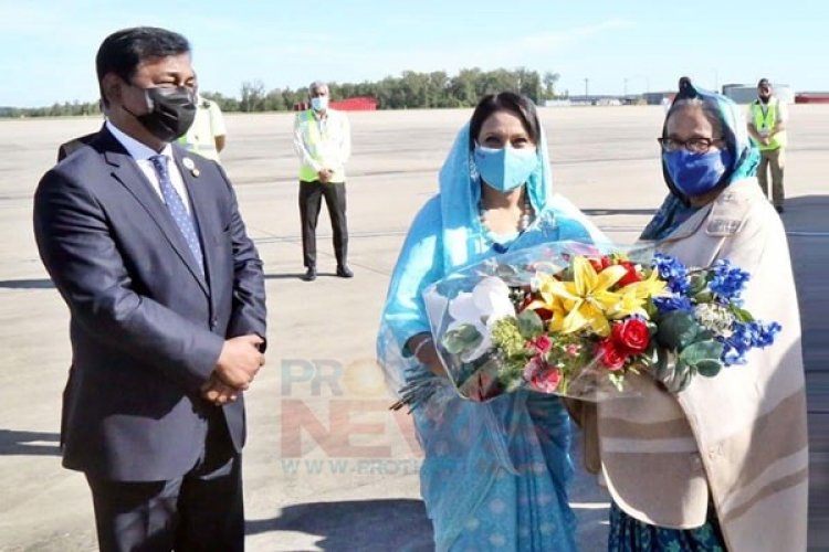 নিউইয়র্ক থেকে ওয়াশিংটন পৌঁছেছেন প্রধানমন্ত্রী