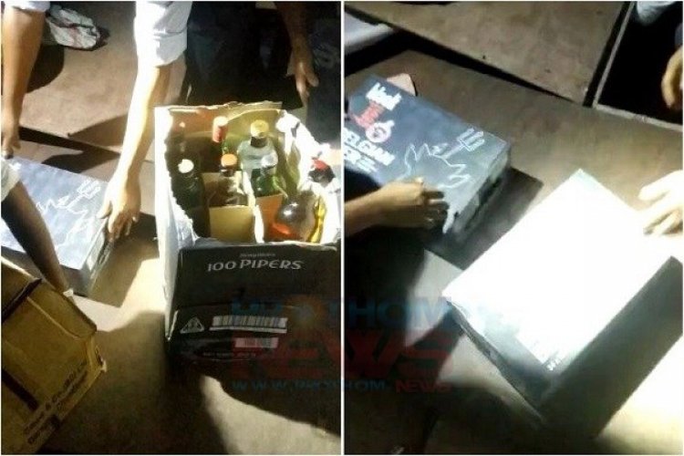 শাহবাগে গোপন সুড়ঙ্গ থেকে বিপুল পরিমাণ মদ-বিয়ার জব্দ