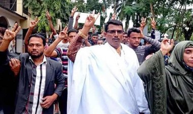 ভোলায় কাফনের কাপড় পরে প্রতীক নেওয়া সেই প্রার্থী বিজয়ী