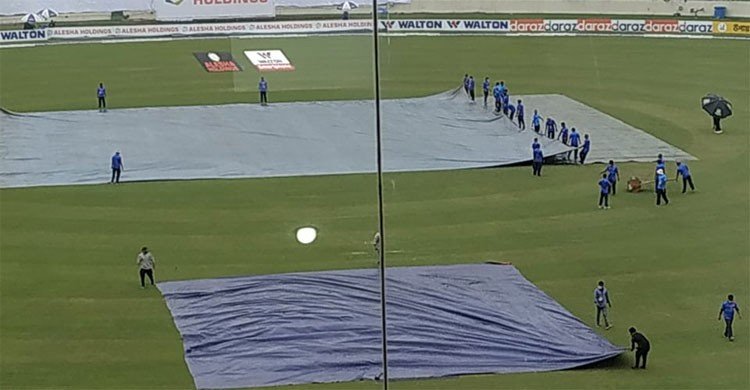 বৃষ্টিতে আবারও বাংলাদেশ-পাকিস্তানের খেলা বন্ধ