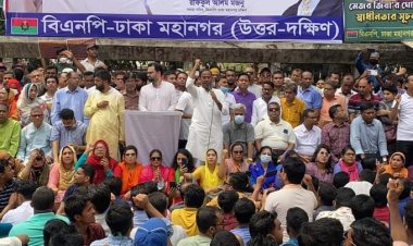 প্রেসক্লাবের সামনে বিএনপির প্রতিবাদ সমাবেশে জনতার ঢল