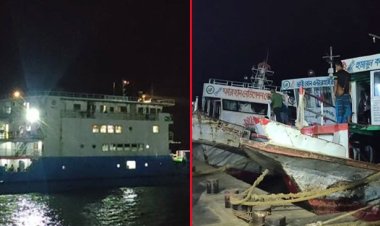 বৈরী আবহাওয়ার কারণে শিমুলিয়ায় ফেরি-লঞ্চ চলাচল বন্ধ