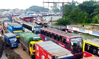 দৌলতদিয়া ফেরিঘাটে ৯ কিলোমিটার যানজট