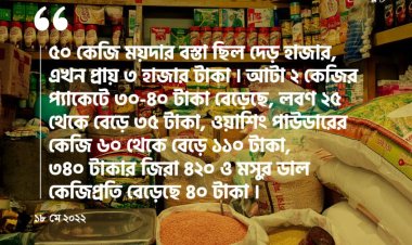 দ্রব্যমূল্যের আগুনে গরম বাজার