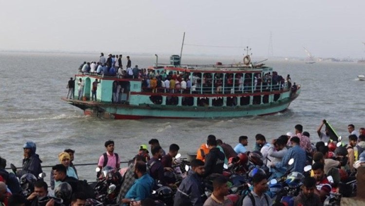 শিমুলিয়ায় ঢাকামুখী যাত্রীর চাপ