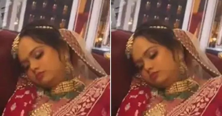 সাতপাক ঘোরার আগেই ঘুমে বিভোর কনে
