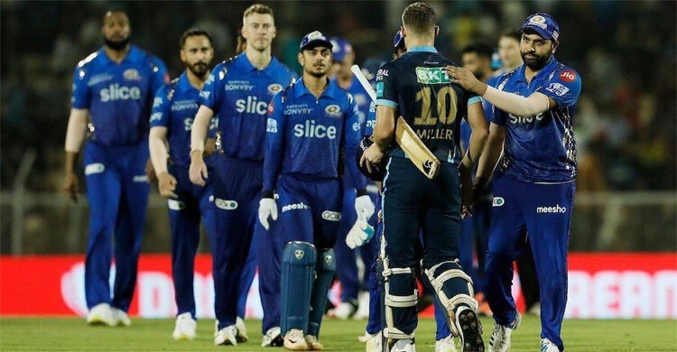 আইপিএলে নিজেদের ইতিহাসে সবচেয়ে বেশি ম্যাচ হারের রেকর্ড মুম্বাইয়ের