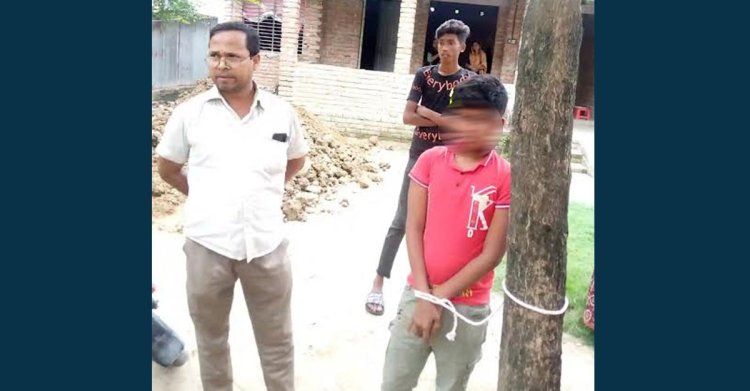পাবনায় গাছের সঙ্গে বেঁধে শিশু নির্যাতনের অভিযোগ