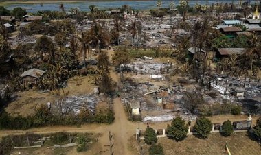  মিয়ানমারে শত শত বাড়িঘর পুড়িয়ে দিল জান্তা