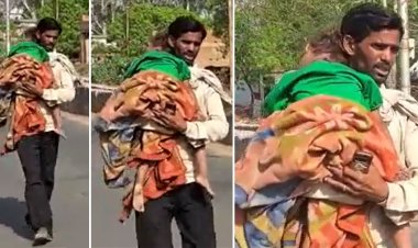 অ্যাম্বুলেন্স না পেয়ে কাঁধে করে মেয়ের মরদেহ বাড়িতে নিলেন বাবা