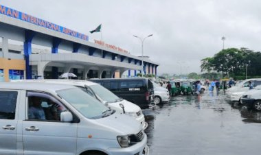 ওসমানী আন্তর্জাতিক বিমানবন্দরে বন্যার পানি, ফ্লাইট ওঠা–নামা বন্ধ