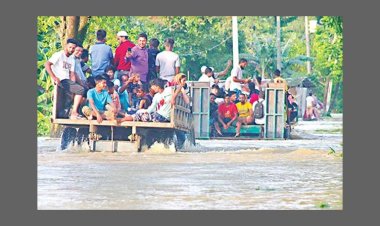 ভয়ঙ্কর রূপ নিয়েছে কুশিয়ারা, প্রবল বেগে ঢল নামছে