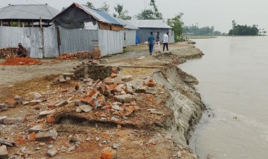 কুড়িগ্রামে ফের বাড়ছে নদ-নদীর পানি, ভাঙন আতঙ্কে রাত কাটছে নির্ঘুম