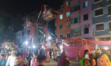 মিরপুর ১৩ নম্বরে মাঠ দখল করে মেলা