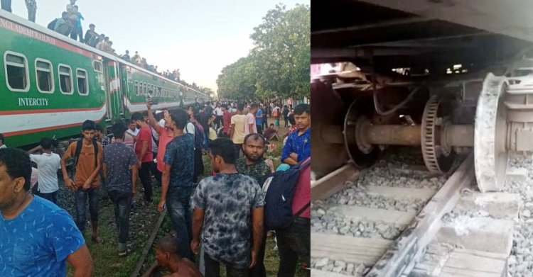 জয়পুরহাটে ট্রেনের বগি লাইনচ্যুত