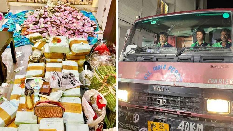 অর্পিতার বেলঘরিয়ার বাড়িতে এল ট্রাক, ২০টি ট্রাঙ্কে ভরে নিয়ে যাওয়া হবে উদ্ধার হওয়া টাকা