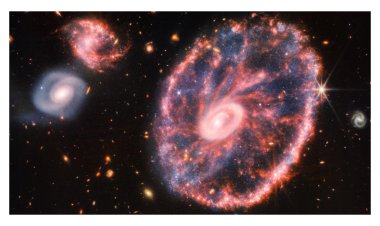 ৫০০ মিলিয়ন আলোকবর্ষ দূরের কার্টহুইল গ্যালাক্সির ছবি তুলল নাসার ‘জেমস ওয়েব টেলিস্কোপ’