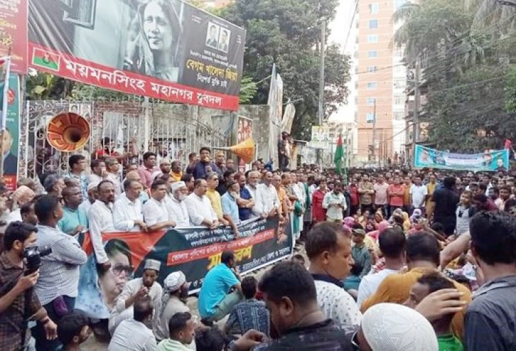 ময়মনসিংহ বিএনপির বিক্ষোভ-সমাবেশে সরকার পতনে প্রস্তুতি নেওয়ার আহবান