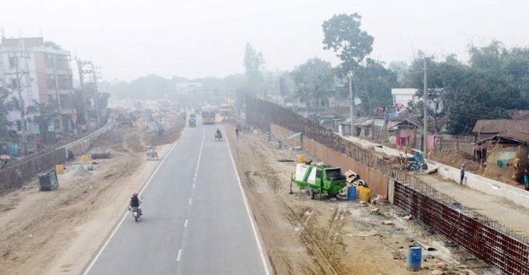 বগুড়া-রংপুর চার লেনের নির্মাণকাজ বন্ধ