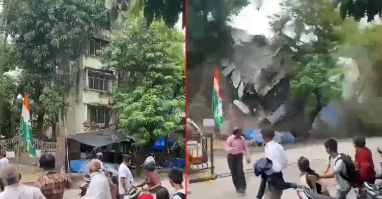 চোখের পলকে ভেঙে পড়ল ৪ তলা বিল্ডিং, ভিডিও ভাইরাল