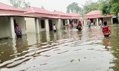 আশ্রয়ণ প্রকল্পের ঘরে পানি, নেই নিষ্কাশন ব্যবস্থা