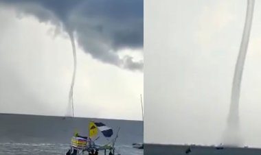 লক্ষ্মীপুরে মেঘনার পানি আকাশে উঠার ভিডিও ভাইরাল 