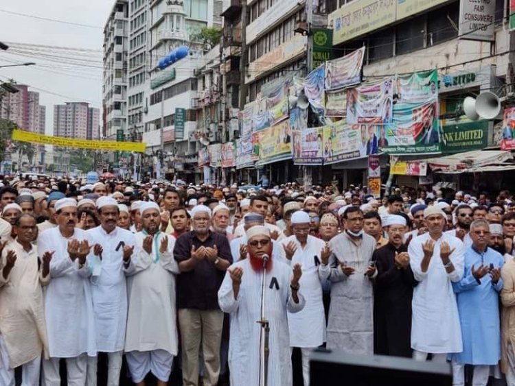 শাওনের স্মরণে নয়াপল্টনে বিএনপির গায়েবানা জানাজা অনুষ্ঠিত