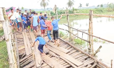 ‘পার হতে গিয়ে যদি পড়ে যাই, বই-খাতা পানিতে চলে যাবে’