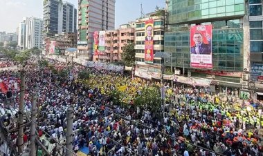 নয়াপল্টনে যুবদলের সমাবেশে নেতাকর্মীদের ঢল