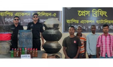 ৩৮৮০ লিটার চোলাই মদ জব্দ, গ্রেফতার ৪