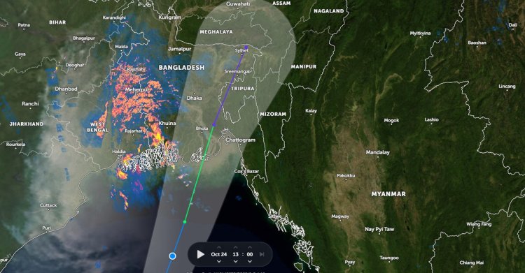 ৩০০ কিলোমিটারের মধ্যে ‘সিত্রাং’, ৭ নম্বর বিপৎসংকেত বহাল