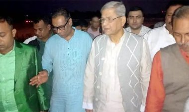 রাজশাহী পৌঁছেই সমাবেশস্থলে মির্জা ফখরুল