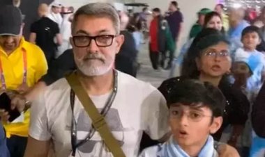 আর্জেন্টিনার খেলা দেখতে ছেলেসহ কাতারে আমির খান