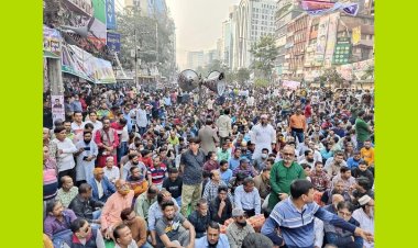 বিএনপির সমাবেশ শুরুর দেড় ঘণ্টা আগেই নয়াপল্টনের রাস্তায় নেতা–কর্মীরা