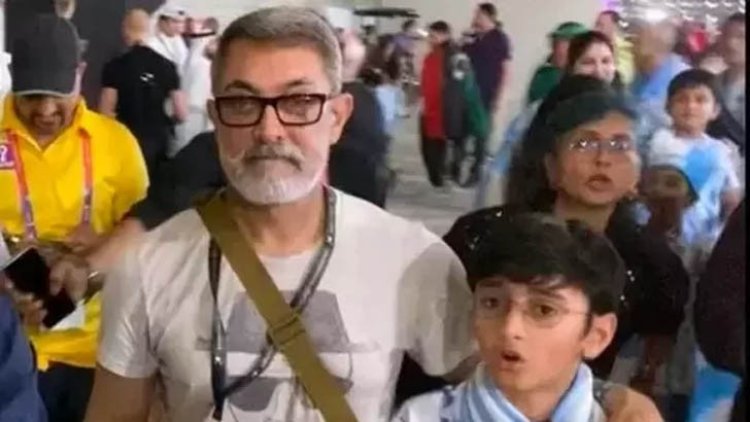 আর্জেন্টিনার খেলা দেখতে ছেলেসহ কাতারে আমির খান