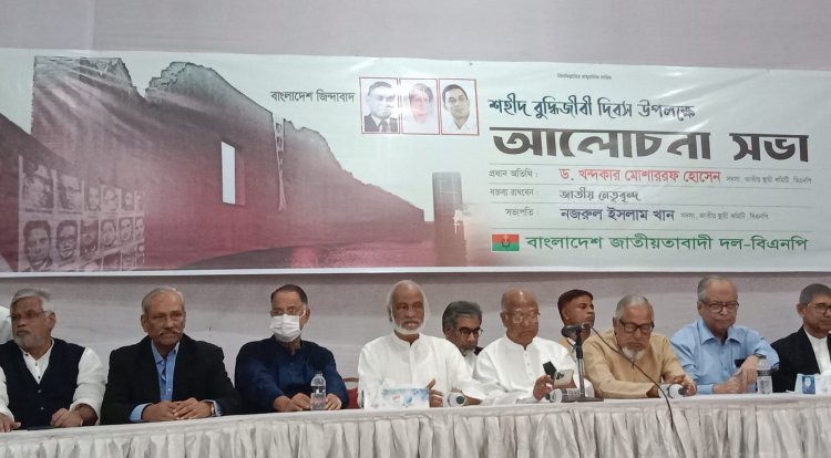 শহীদ বুদ্ধিজীবীদের স্বপ্ন বাস্তবায়ন করতে হলে সরকারকে বিদায় করতে হবে: ড. মোশাররফ