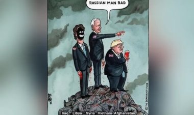 বাইডেনকে আক্রমণ করে ঢাকাস্থ রুশ দূতাবাসের ব্যঙ্গচিত্র