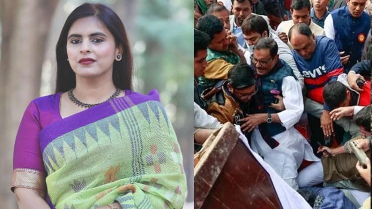 মঞ্চ থেকে পড়ে পা ভেঙেছে যুব মহিলা লীগ নেত্রী লিলির