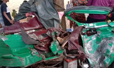 ট্রাক ও অটোরিকশার মুখোমুখি সংঘর্ষে প্রাণ গেল মা-মেয়ে ও মা-ছেলের