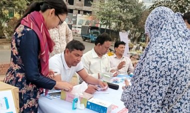 টিম ফার্মার উদ্যোগে হাতিরঝিলে বিনামূল্যে ডায়াবেটিস চেকআপ