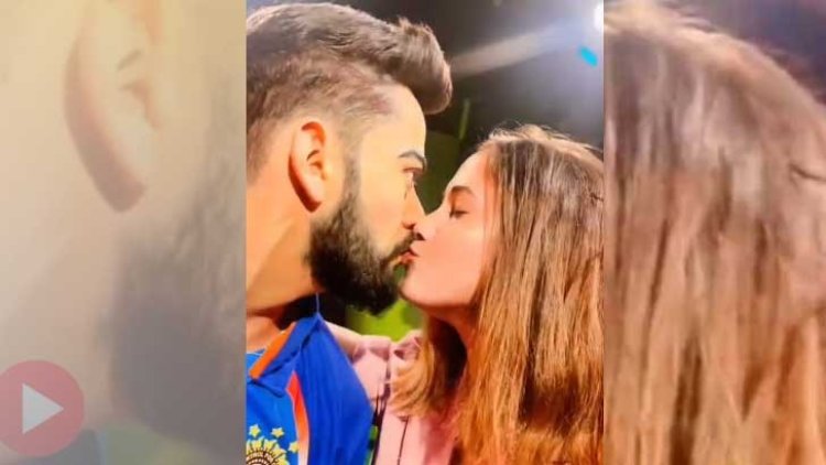 কোহলিকে জড়িয়ে ধরে তরুণীর চুমু, ভিডিও ভাইরাল