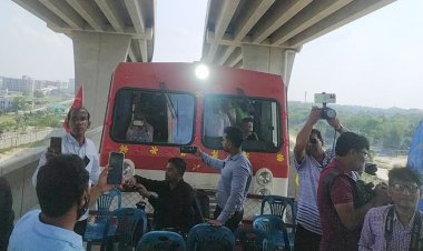 পদ্মা সেতুতে পরীক্ষামূলক চললো ট্রেন