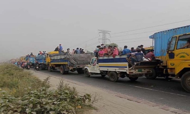 বঙ্গবন্ধু সেতু মহাসড়কে ১০ কিমি যানজট