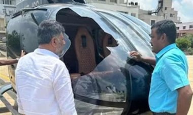 পাখির ধাক্কায় চুরমার কপ্টারের উইন্ডশিল্ড! রক্ষা পেলেন কংগ্রেস নেতা শিবকুমার