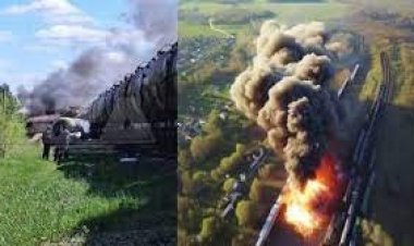 ইউক্রেন সীমান্তে একটি মালবাহী রুশ ট্রেনে বিস্ফোরণ