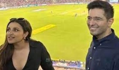 আইপিএল মাঠে ডেটিং, পরিণীতিকে দেখে ‘ভাবি, ভাবি’ রব