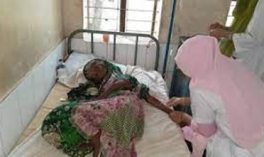 বিলের নির্জন ঝোপে পড়ে ছিলেন অসুস্থ বৃদ্ধা, হাসপাতালে নিলো পুলিশ