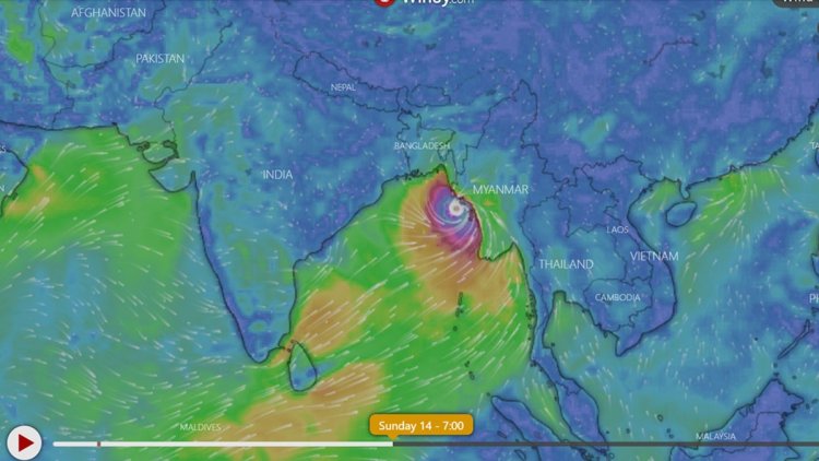 সন্ধ্যায় ঘূর্ণিঝড়, সকালের মধ্যে প্রবল ঘূর্ণিঝড়ে রূপ নেবে মোখা